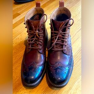 Clarks Batcombe Lord Leather Boots Mens 10.5 Brown 
Wingtip Brogue Combat LaceUp